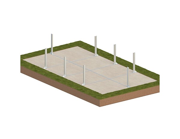 ALTANKA - Piscine hors sol en bois AQUA 8.5 x 4.35 - H.1.45 m avec plage, sable, cadre en métal - sans dalle - BAS7309OSPU3+PLA309 - large
