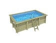 ALTANKA - Piscine hors sol en bois AQUA 4.65x2.85 - H.1.24 m cadre en métal, sans dalle béton - BAS7306OSPU - vignette