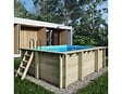ALTANKA - Piscine hors sol en bois AQUA 4.65x2.85 - H.1.24 m cadre en métal, sans dalle béton - BAS7306OSPU - vignette