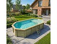 ALTANKA - Piscine hors sol en bois NEMO 7.3 x 3.97 - H.1.45 m avec plage, sable, fixations à sceller - BAS7305OSPI3+PLA305 - vignette