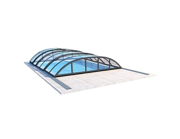 ALTANKA - Abri de piscine Horizon - 5.95x3.08 m - polycarbonate massif 3 mm - pour piscine BAS7305 - ECO335 - large