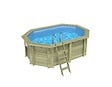 ALTANKA - Piscine hors sol en bois NEMO 4.3 x 3 - H.1.31 m, bleu pâle, cadre en métal - sans dalle - BAS7303OSPU - vignette