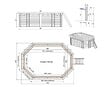 ALTANKA - Piscine hors sol en bois NEMO 4.3 x 3 - H.1.31 m, bleu pâle, cadre en métal - sans dalle - BAS7303OSPU - vignette