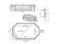 ALTANKA - Piscine hors sol en bois NEMO 5.79 x 3.49 - H.1.45 m, bleu pâle, fixations à sceller - BAS7304OSPI - vignette