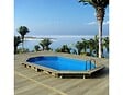 ALTANKA - Piscine hors sol en bois NEMO 4.3 x 3 - H.1.18 m, bleu pâle, fixations à sceller - BAS7302OSPI - vignette