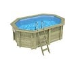 ALTANKA - Piscine hors sol en bois NEMO 4.3 x 3 - H.1.31 m, bleu pâle, fixations à sceller - BAS7303OSPI - vignette