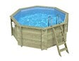 ALTANKA - Piscine hors sol en bois CORAL 3.25 x 3.25 - H.1.18 m, bleu pâle, autoportante - sans dalle - BAS7301OSP - vignette