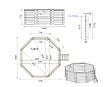 ALTANKA - Piscine hors sol en bois CORAL 3.25 x 3.25 - H.1.18 m, bleu pâle, autoportante - sans dalle - BAS7301OSP - vignette