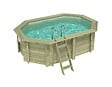 ALTANKA - Piscine hors sol en bois NEMO 4.3 x 3 - H.1.18 m, sable, cadre en métal - sans dalle - BAS7302OSPU3 - vignette