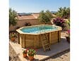 ALTANKA - Piscine hors sol en bois NEMO 4.3 x 3 - H.1.18 m, sable, cadre en métal - sans dalle - BAS7302OSPU3 - vignette