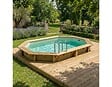 ALTANKA - Piscine hors sol en bois NEMO 4.3 x 3 - H.1.18 m, sable, cadre en métal - sans dalle - BAS7302OSPU3 - vignette