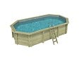 ALTANKA - Piscine hors sol en bois NEMO 7.3 x 3.97 - H.1.45 m, gris clair, cadre en métal - sans dalle - BAS7305OSPU2 - vignette