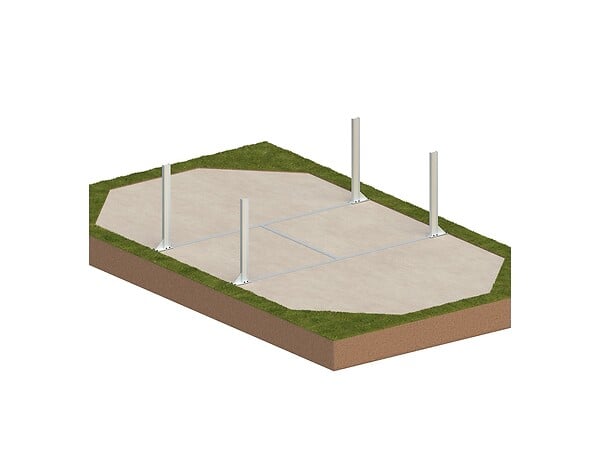 ALTANKA - Piscine hors sol en bois NEMO 7.3 x 3.97 - H.1.45 m, gris clair, cadre en métal - sans dalle - BAS7305OSPU2 - large