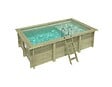 ALTANKA - Piscine hors sol en bois AQUA 4.65 x 2.85 - H.1.24 m avec plage, sable, fixations à sceller - BAS7306OSPI3+PLA306 - vignette