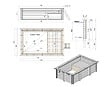 ALTANKA - Piscine hors sol en bois AQUA 4.65 x 2.85 - H.1.24 m avec plage, sable, fixations à sceller - BAS7306OSPI3+PLA306 - vignette