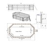 ALTANKA - Piscine hors sol en bois NEMO 7.3 x 3.97 - H.1.45 m, gris clair, fixations à sceller - BAS7305OSPI2 - vignette
