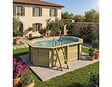 ALTANKA - Piscine hors sol en bois NEMO 4.3 x 3 - H.1.31 m, gris clair, cadre en métal - sans dalle - BAS7303OSPU2 - vignette
