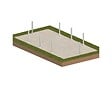 ALTANKA - Piscine hors sol en bois AQUA 7 x 3.75 - H.1.45 m avec plage, bleu pâle, cadre en métal - sans dalle - BAS7308OSPU+PLA308 - vignette