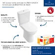 VILLEROY ET BOCH - Combi Pack O.NOVO PLUS en céramique - Sortie Verticale - Blanc - Avec abattant Soft Close blanc - vignette