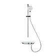 SWISS AQUA TECHNOLOGIES - Swiss Aqua Technologies Ensemble de douche avec douchette 3 jets, mitigeur thermostatique, barre 90.5cm, Chrome/Blanc (SATSSTKPF1) - vignette