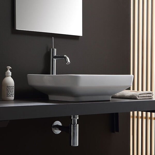 KIAMAMI VALENTINA - Lavabo À Poser Design Support Mural 45X45 - large