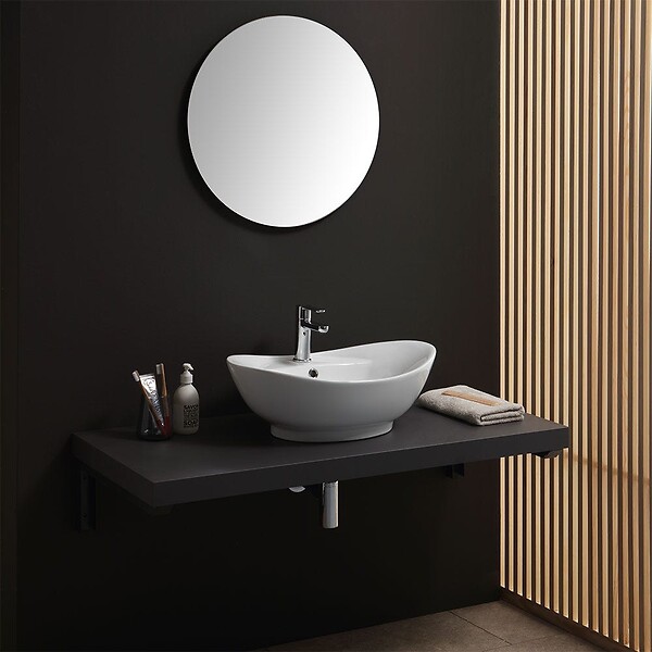 KIAMAMI VALENTINA - Lavabo À Poser En Céramique Au Design Luxueux - large