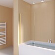 ESSEBAGNO - Pare-Baignoire pivotant verre anticalcaire et aluminium 80 x 140 Or brossé - vignette