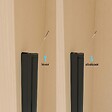 ESSEBAGNO - Pare-Baignoire pivotant verre anticalcaire et aluminium 80 x 140 Noir - vignette