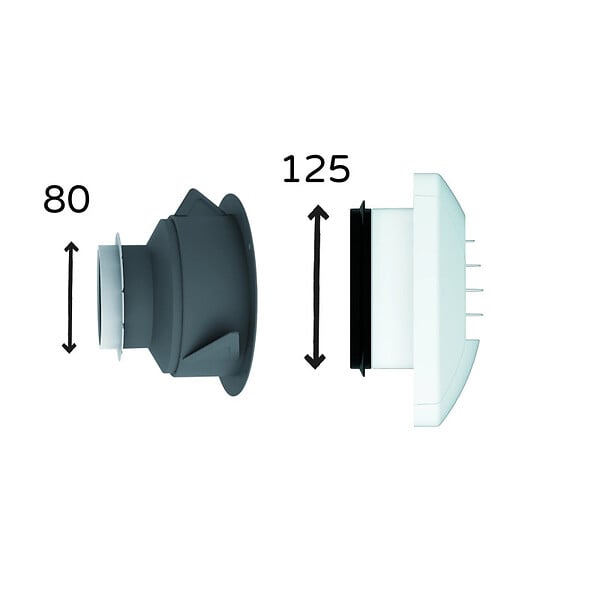 ANJOS - Manchette 3 griffes pour bouche ALIZE HYGRO diamètre 125/80 mm 1795 - large