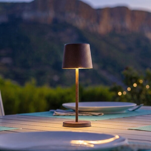 LUMISKY - Lampe de table sans fil MINI KELLY Rouille H22cm - large