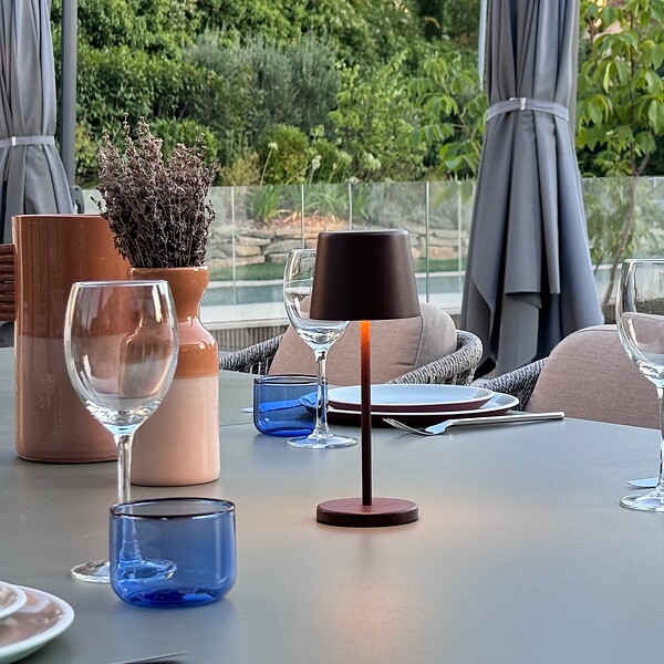 LUMISKY - Lampe de table sans fil MINI KELLY Rouille H22cm - large