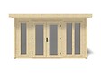 ALTANKA - Abri de jardin en bois Kira 4,04x4,09m - 12m2 - Ep. 34mm - 000009 - vignette