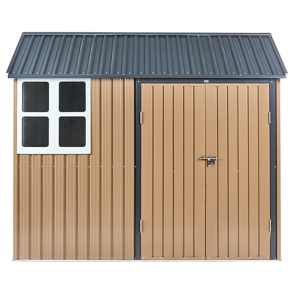 BELIANI - Abri de jardin NOCCIANO 248 cm 161 cm Marron - large