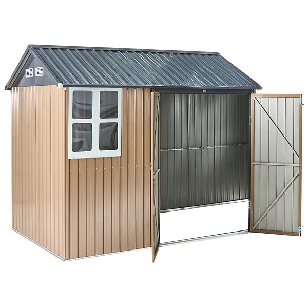 BELIANI - Abri de jardin NOCCIANO 248 cm 161 cm Marron - large