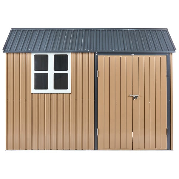 BELIANI - Abri de jardin NOCCIANO 313 cm 220 cm Marron - large
