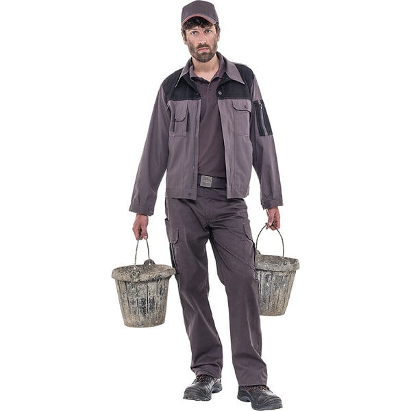 HEROCK - Pantalon de travail multipoches HEROCK Thor gris/noir - large