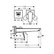 HANSGROHE - Logis mitigeur de lavabo � levier, � encastrer, vendu sans corps d'encastrement, chrome (71256000) - vignette