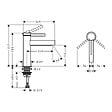 HANSGROHE - Finoris mitigeur de lavabo � levier, taille M, avec vidage Clic-Clac, chrome (76023000) - vignette