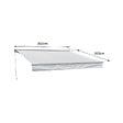 HAPPY GARDEN - Store banne SAULE 3,5 × 3m avec semi-coffre - Toile grise et structure grise - vignette