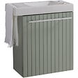 GODART - Meuble lave-mains Strié Vert mat avec porte serviette intégré pour Robinet à droite Solo - vignette