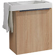 GODART - Meuble décor chêne oak Solo avec lave-mains et porte serviette intégré pour Robinet à droite - poignée noire - vignette