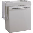 GODART - Meuble blanc brillant Solo avec lave-mains et porte serviette intégré pour Robinet à droite - vignette