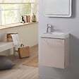 GODART - Pack lave-mains Beige cachemire - Robinetterie Eau froide à gauche - L.42.5 X H.52.5 cm - Hamac 2 - vignette