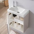 GODART - Pack lave-mains Beige cachemire - Robinetterie Eau froide à gauche - L.42.5 X H.52.5 cm - Hamac 2 - vignette