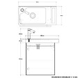 GODART - Pack lave-mains Vert mat strié avec porte serviette - robinetterie eau froide à gauche - L.48 X H. 52.5 cm - Houston - vignette