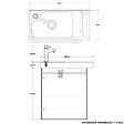 GODART - Pack lave-mains Beige cachemire strié avec porte serviette - mitigeur à gauche - L.48 X H. 52.5 cm - Houston - vignette