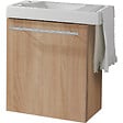 GODART - Meuble décor chêne oak Solo avec lave-mains et porte serviette intégré pour Robinet à gauche - vignette
