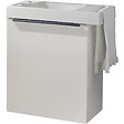 GODART - Meuble blanc mat Solo avec lave-mains et porte serviette intégré pour Robinet à gauche - poignée noire - vignette