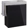 GODART - Meuble gris anthracite Solo avec lave-mains et porte serviette intégré pour Robinet à droite - Poignée noire - vignette