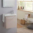 GODART - Pack lave-mains Beige cachemire avec porte serviette - Mitigeur à droite - L.48 X H. 52.5 cm - Houston - vignette
